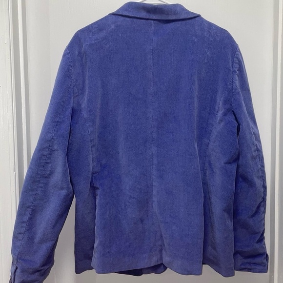 L.L. Bean Blazer Overcoat Corduroy Button Front Long Sleeve Ribbed Lined Jacket - Picture 4 of 6